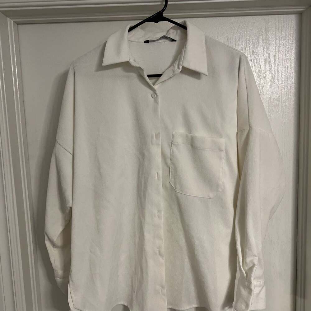 White button up corduroy shirt from Zara, worn once...